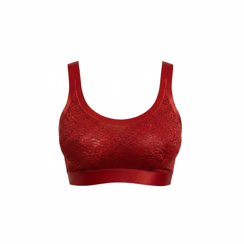 Victoria's Secret Rust Leopard Lace Bralette Scoop Neck Logo Band XS